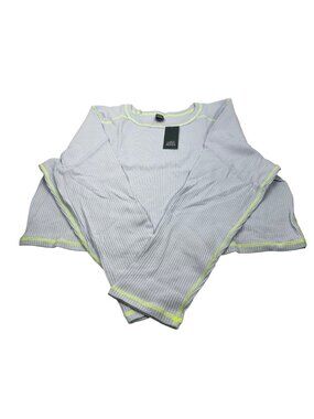 Wild Fable Women's Size 3X Long Sleeve Slim Fit Baby Ribbed Tee Shirt Blue New